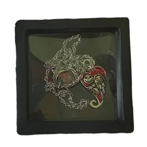 Jack Skellington And Sally Silver I Love You Necklace NEW